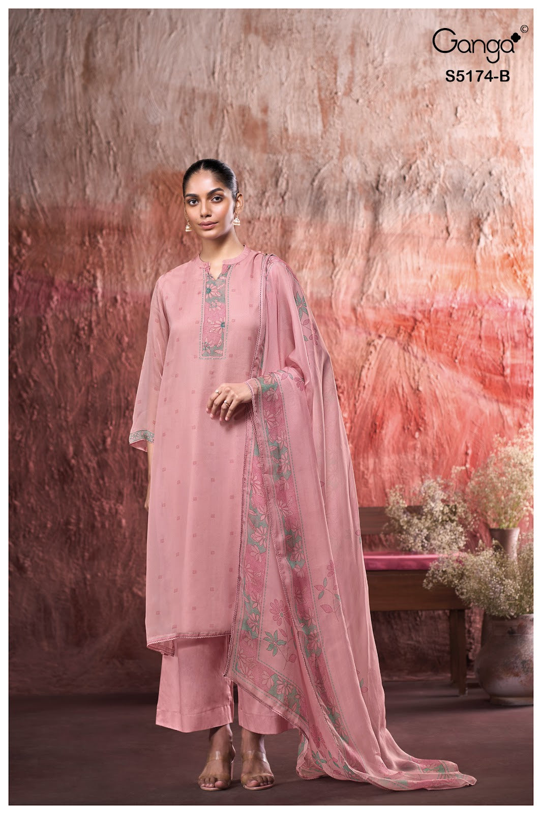 Tarushi S5174 Ganga Bemberg Silk Plazzo Style Suits Wholesaler Gujarat