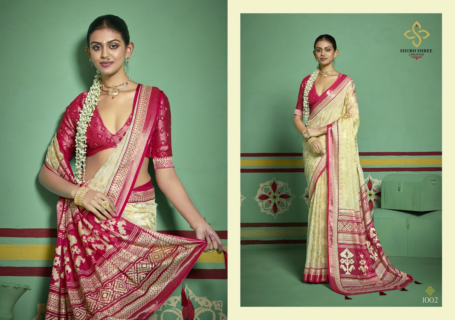 Tashi 1 Shubh Shree Brasso Sarees Wholesaler India