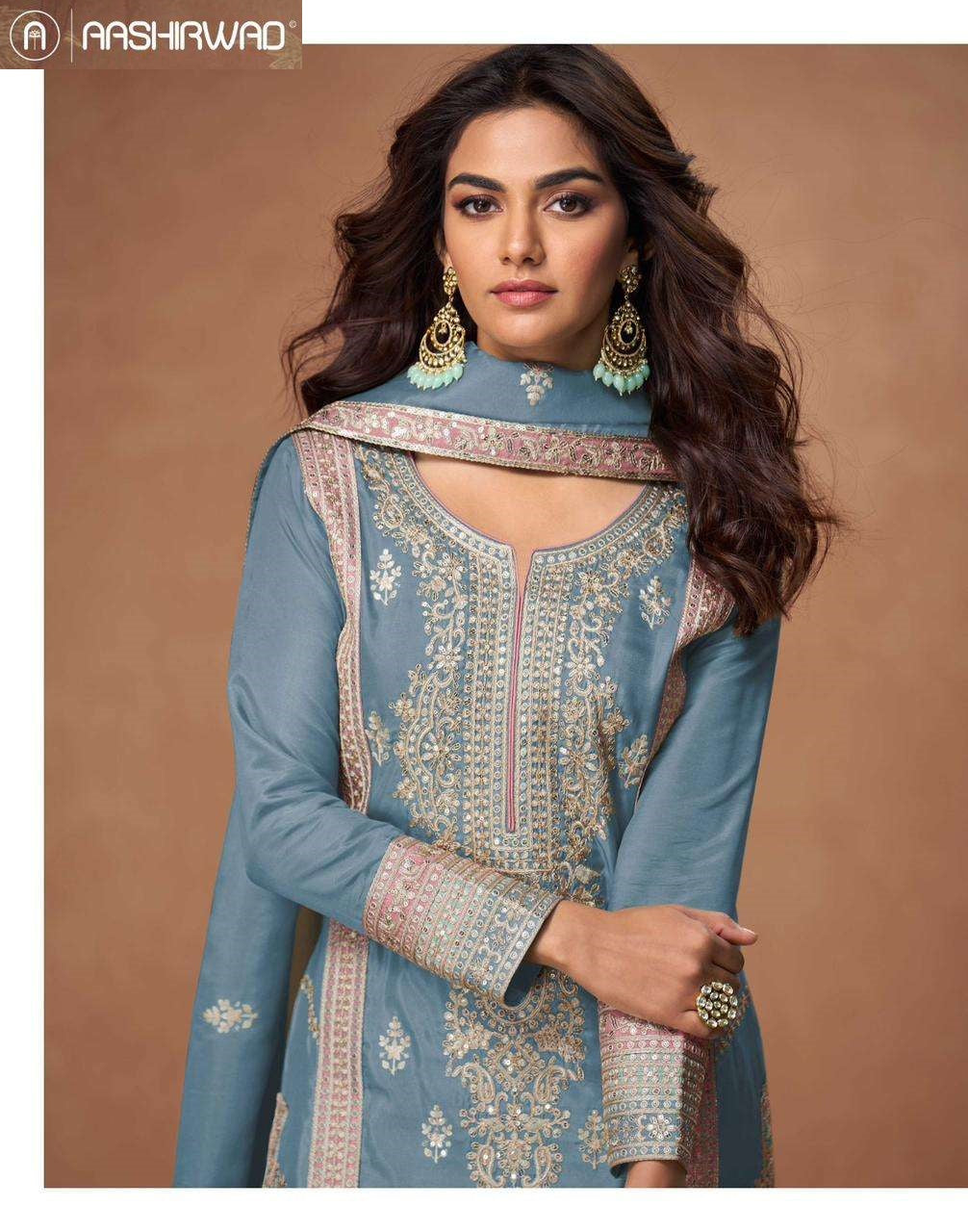 Tashi Aashirwad Creation Organza Readymade Plazzo Style Suits Wholesale