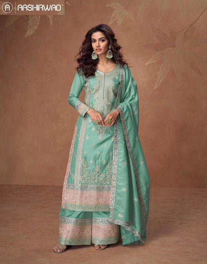 Tashi Aashirwad Creation Organza Readymade Plazzo Style Suits Wholesale