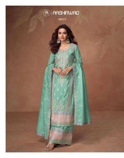 Tashi Aashirwad Creation Organza Readymade Plazzo Style Suits Wholesale