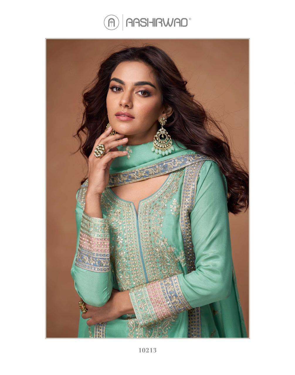 Tashi Aashirwad Creation Organza Readymade Plazzo Style Suits Wholesale