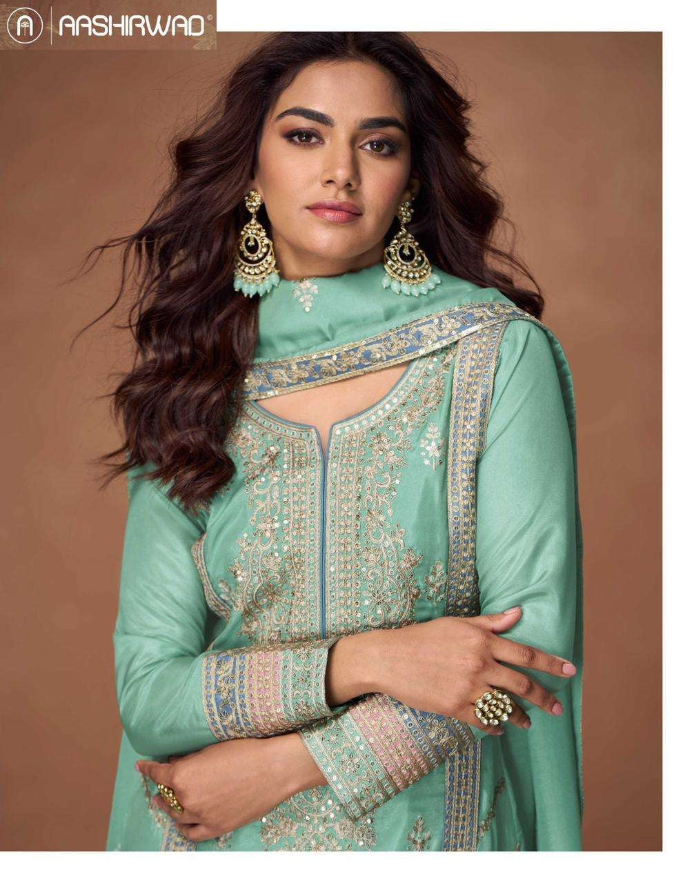 Tashi Aashirwad Creation Organza Readymade Plazzo Style Suits Wholesale