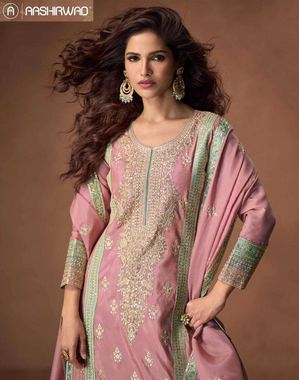 Tashi Aashirwad Creation Organza Readymade Plazzo Style Suits Wholesale