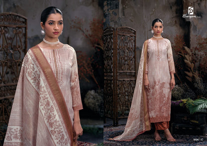 Tashi Sargam Prints Pure Linen Pant Style Suits Manufacturer Gujarat