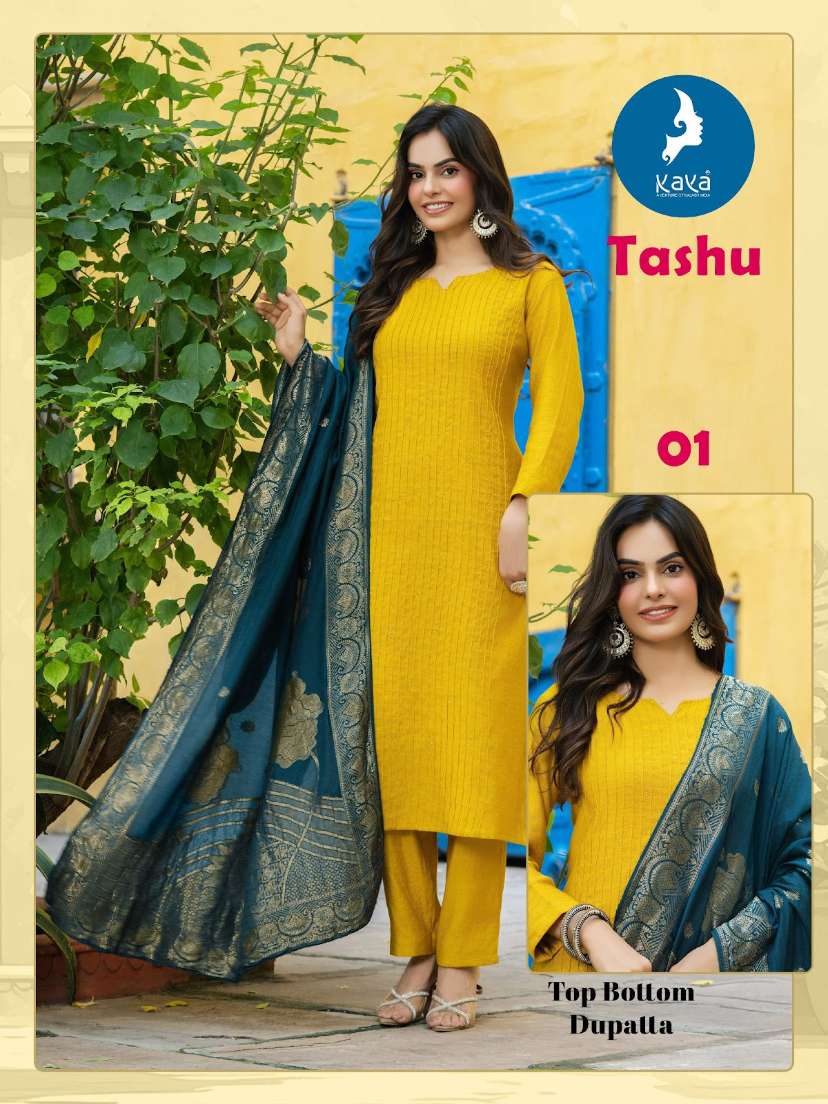 Tashu Kaya Vertican Readymade Pant Style Suits Manufacturer Gujarat