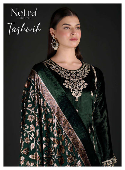 Tashwik Netra Velvet Suits Wholesale