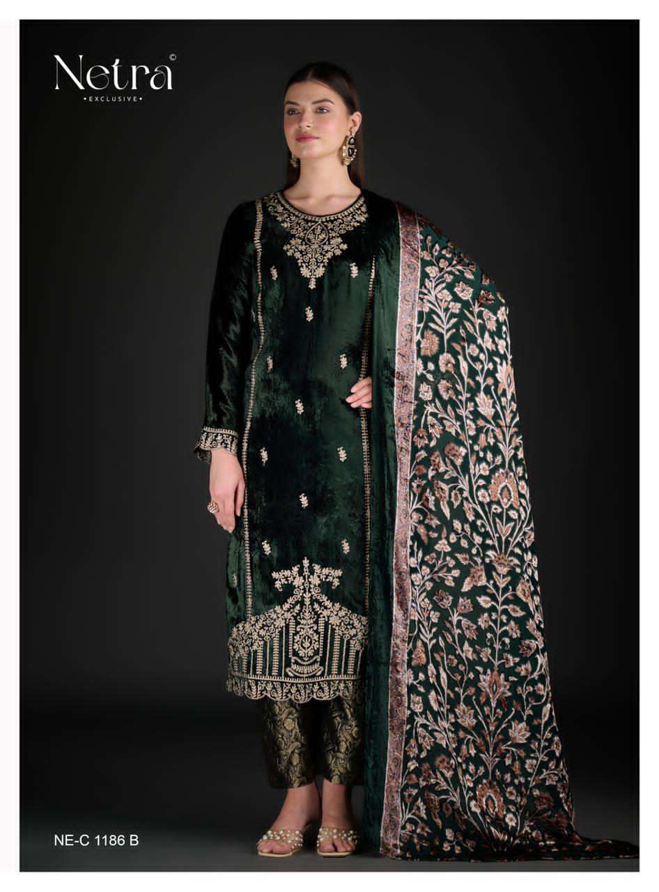 Tashwik Netra Velvet Suits Wholesale