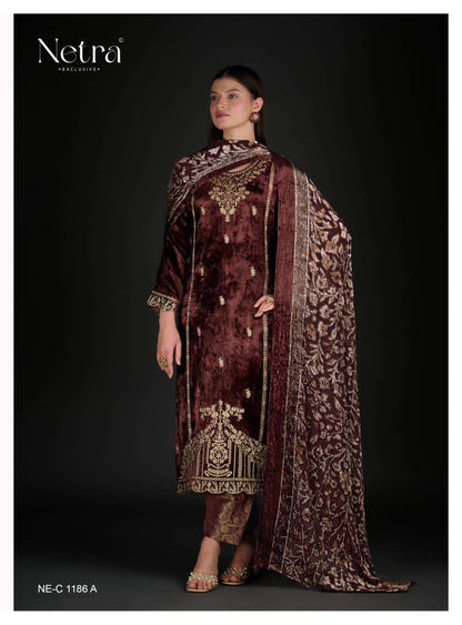 Tashwik Netra Velvet Suits Wholesale