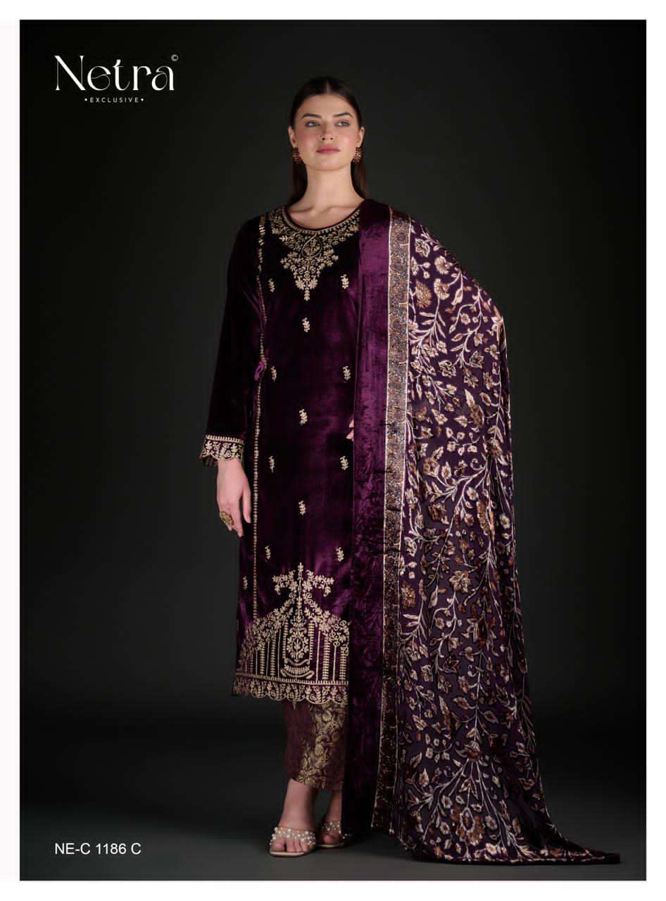 Tashwik Netra Velvet Suits Wholesale