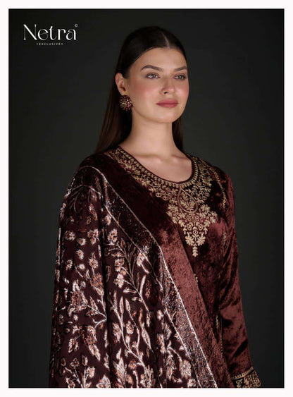 Tashwik Netra Velvet Suits Wholesale