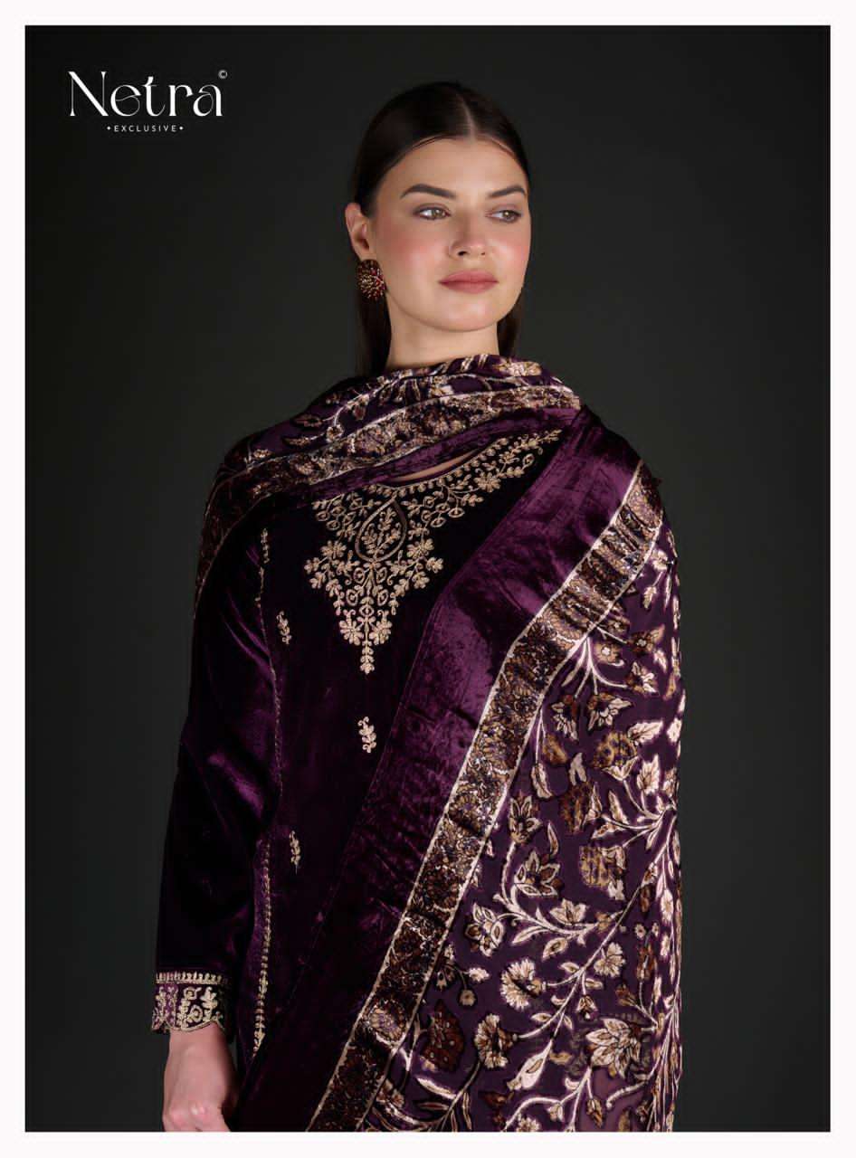 Tashwik Netra Velvet Suits Wholesale