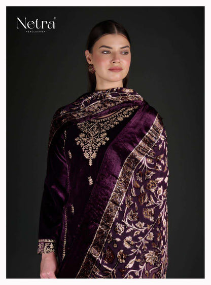 Tashwik Netra Velvet Suits Wholesale