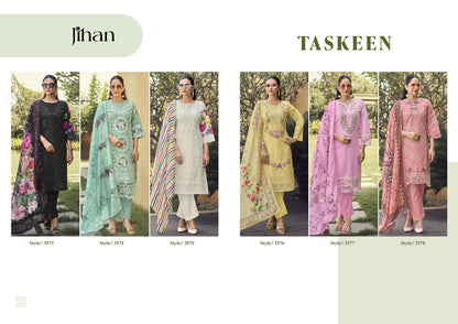 Taskeen Jihan Cotton Karachi Salwar Suits Manufacturer Ahmedabad
