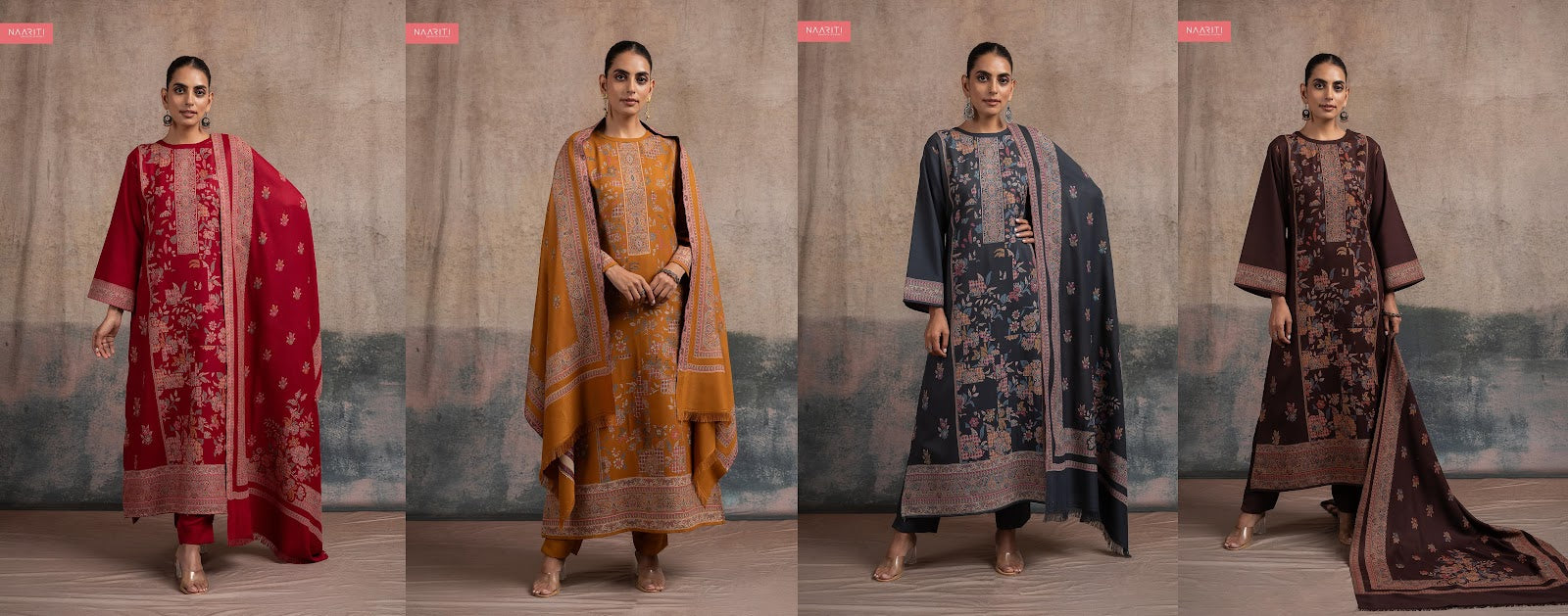 Taskeen Naariti Pashmina Suits Wholesaler