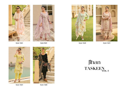 Taskeen Vol 3 Jihan Cotton Karachi Salwar Suits Exporter India