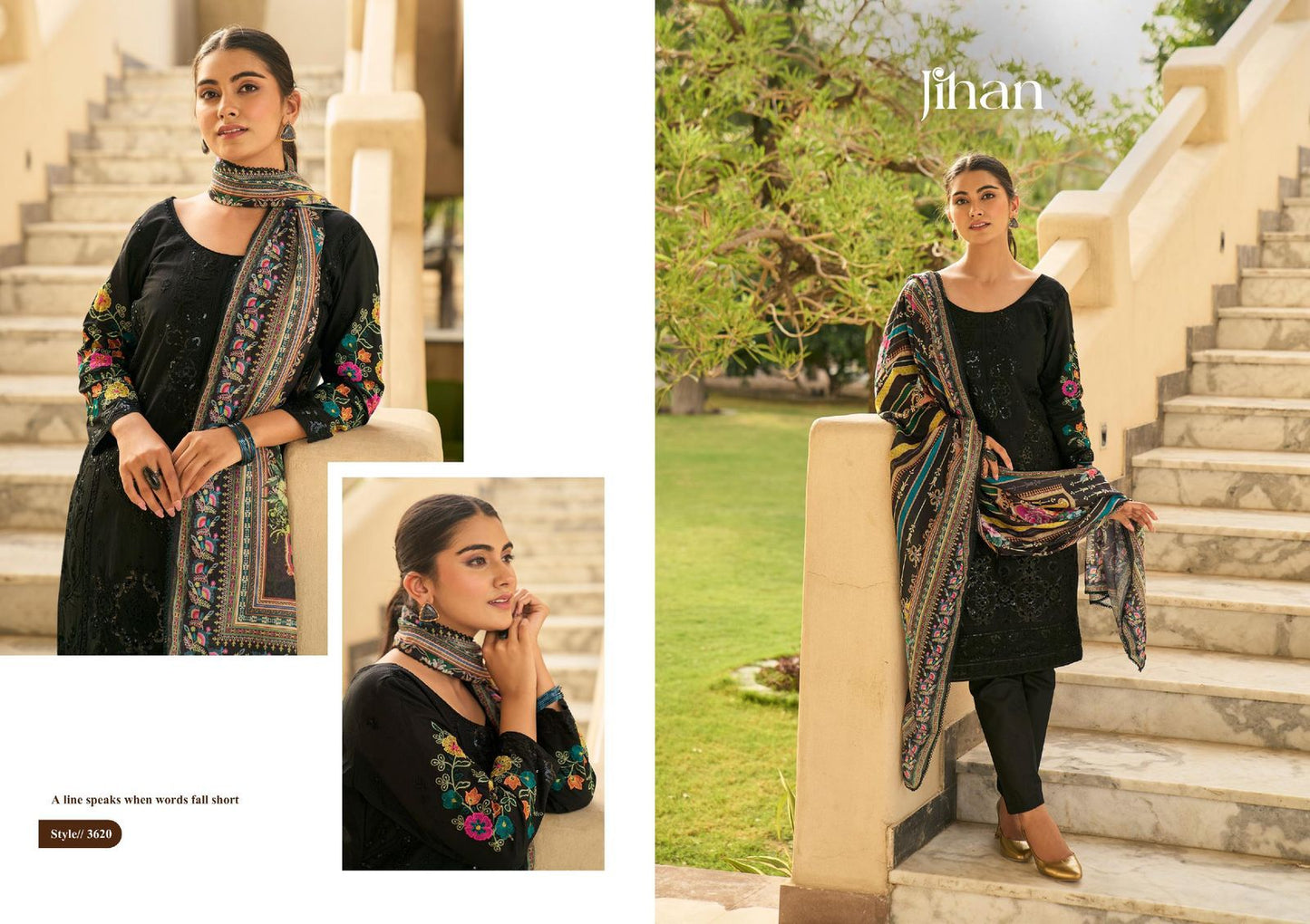 Taskeen Vol 3 Jihan Cotton Karachi Salwar Suits Exporter India