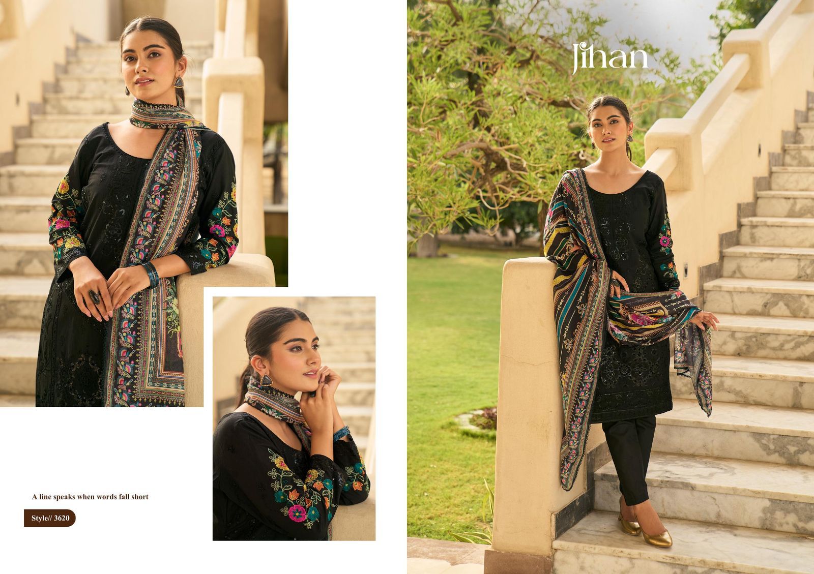 Taskeen Vol 3 Jihan Cotton Karachi Salwar Suits Exporter India