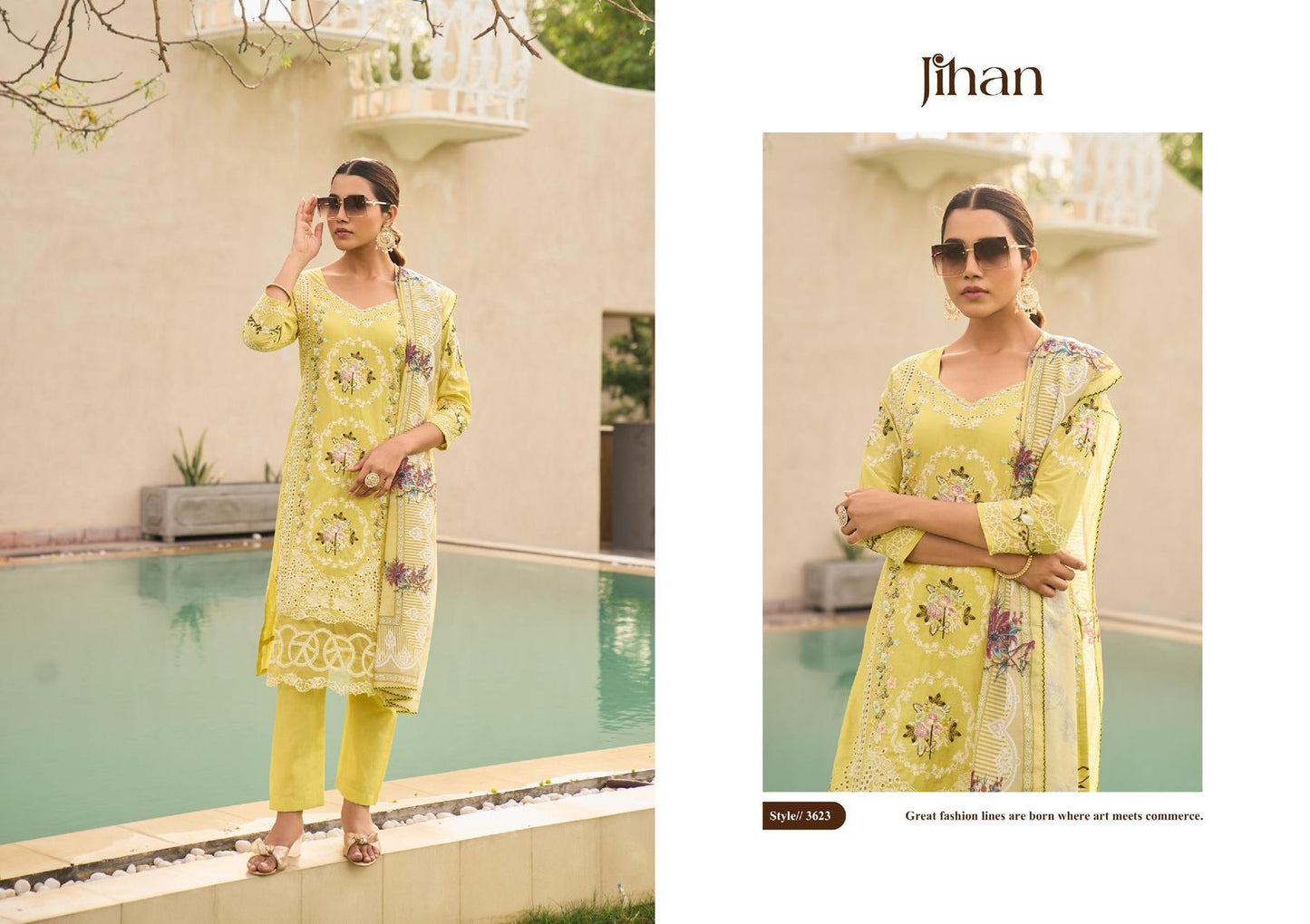 Taskeen Vol 3 Jihan Cotton Karachi Salwar Suits Exporter India