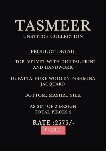 Tasmeer Naariti Velvet Suits Exporter Gujarat