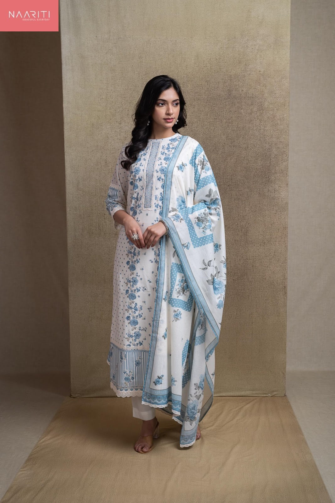 Tasmi Naariti Cotton Lawn Pant Style Suits Supplier Gujarat
