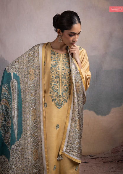 Tasrah Naariti Tussar Silk Pant Style Suits Supplier India