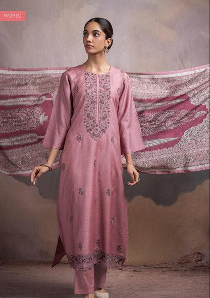 Tasrah Naariti Tussar Silk Pant Style Suits Supplier India