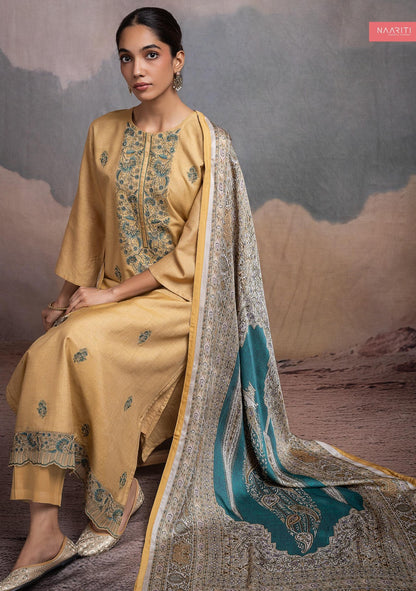 Tasrah Naariti Tussar Silk Pant Style Suits Supplier India