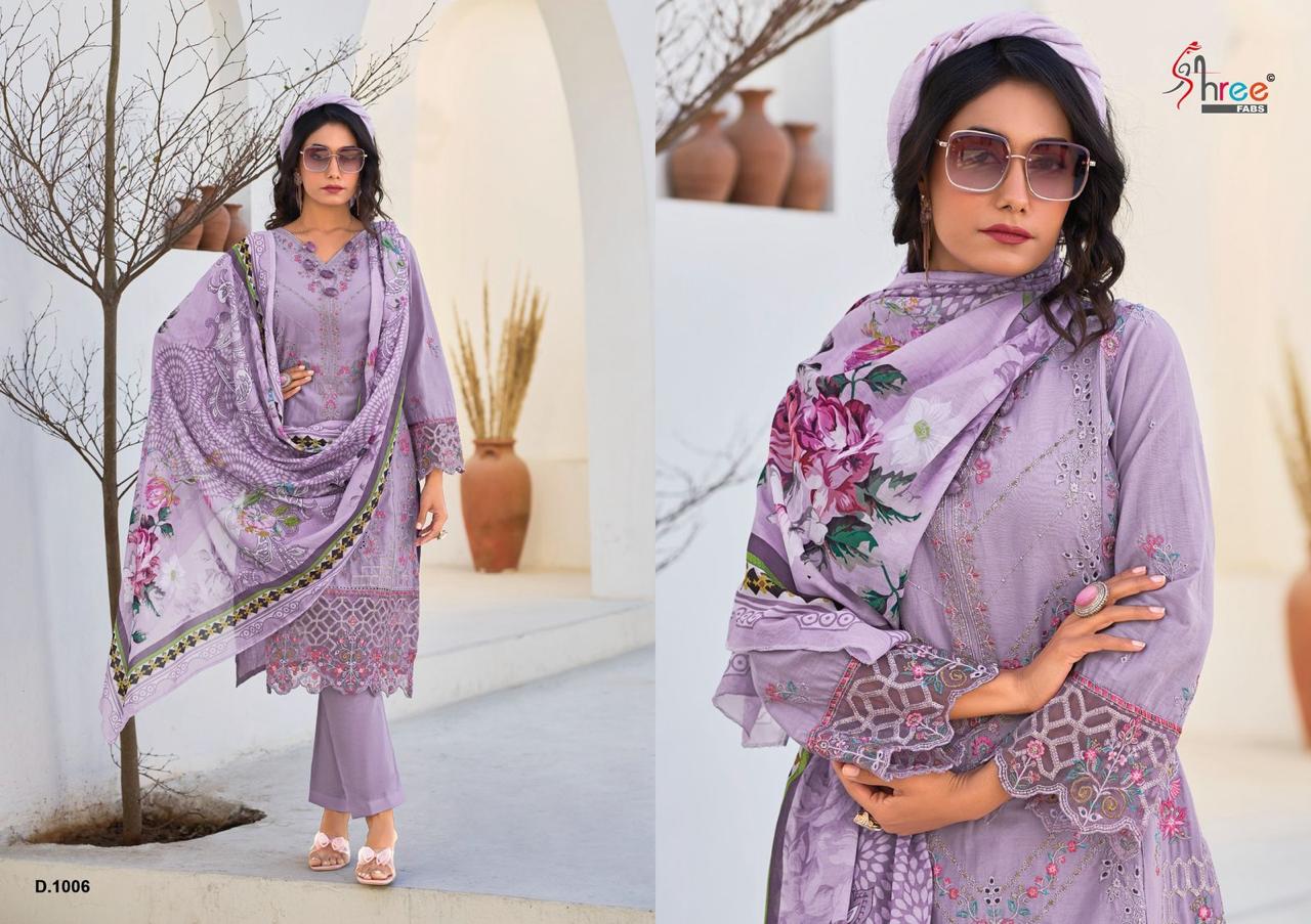 Tasrif Premium Lawn Collection Shree Fabs Cotton Pakistani Salwar Suits Wholesaler Ahmedabad