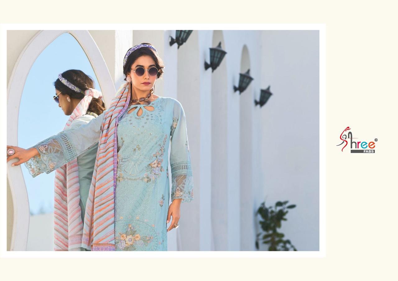Tasrif Premium Lawn Collection Shree Fabs Cotton Pakistani Salwar Suits Wholesaler Ahmedabad