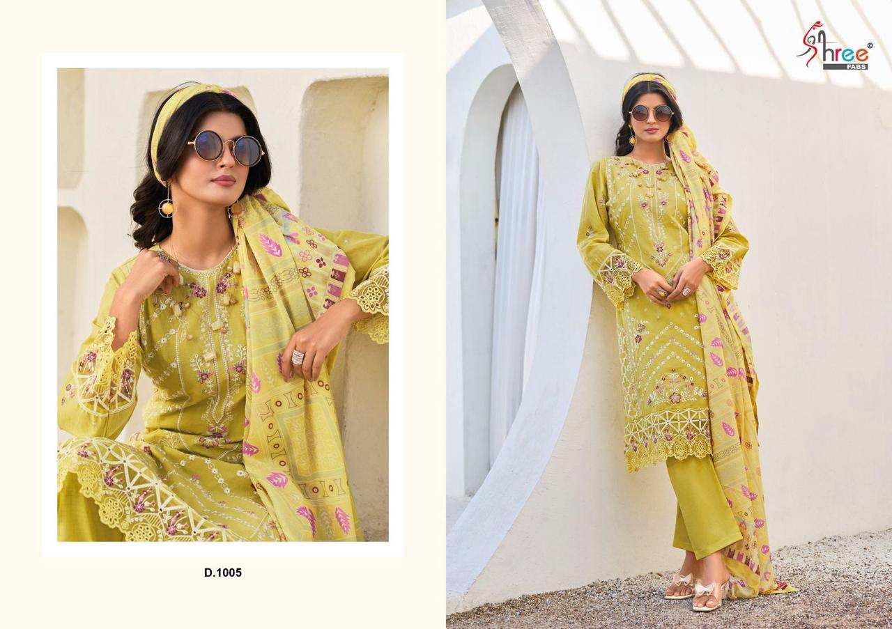 Tasrif Premium Lawn Collection Shree Fabs Cotton Pakistani Salwar Suits Wholesaler Ahmedabad