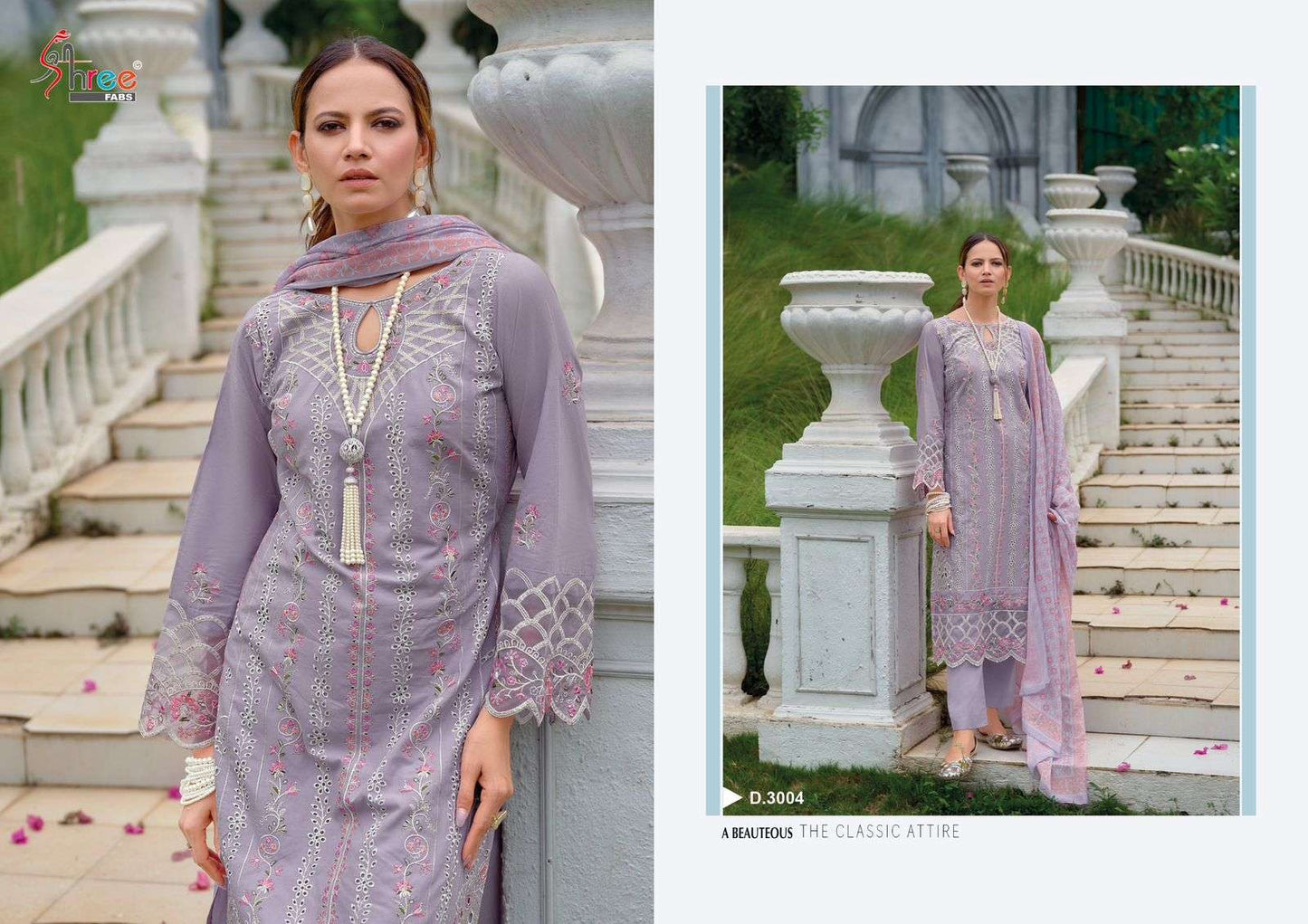 Tasrif Vol 3 Premium Lawn Collection Shree Fabs Cotton Karachi Salwar Suits Wholesale Price