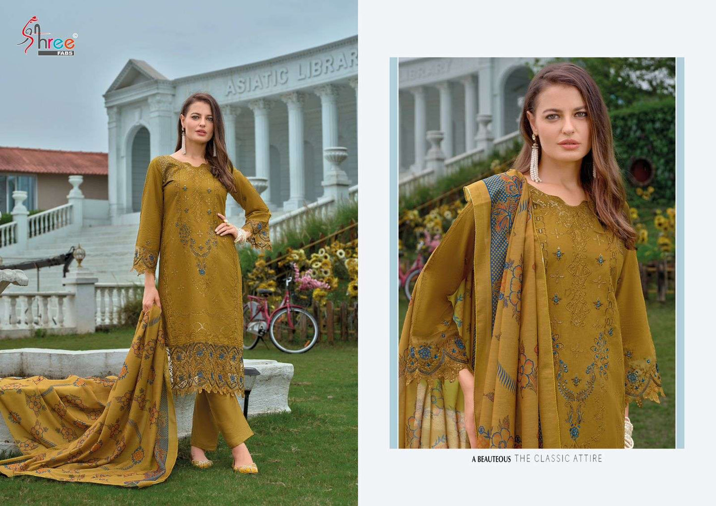Tasrif Vol 3 Premium Lawn Collection Shree Fabs Cotton Karachi Salwar Suits Wholesale Price