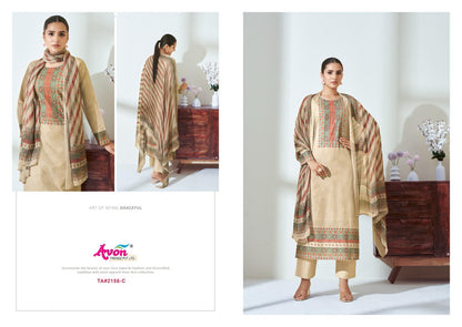 Tasveer Avon Trendz Pure Cotton Pant Style Suits Wholesaler India