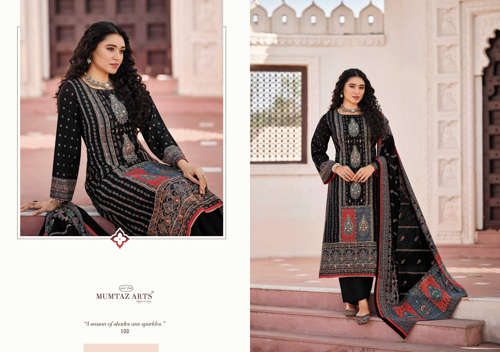 Tasveer Mumtaz Arts Pure Viscose Muslin Karachi Salwar Suits Exporter India