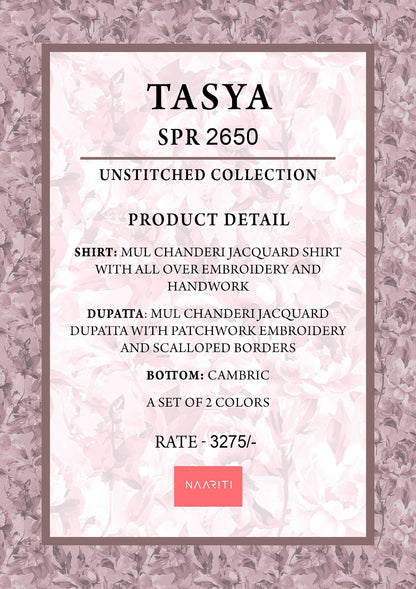 Tasya Naariti Mul Chanderi Salwar Suits Wholesaler Gujarat