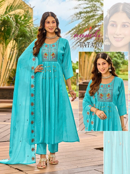 Tata 02-03 Aanchi Mul Chanderi Readymade Suits Supplier Gujarat