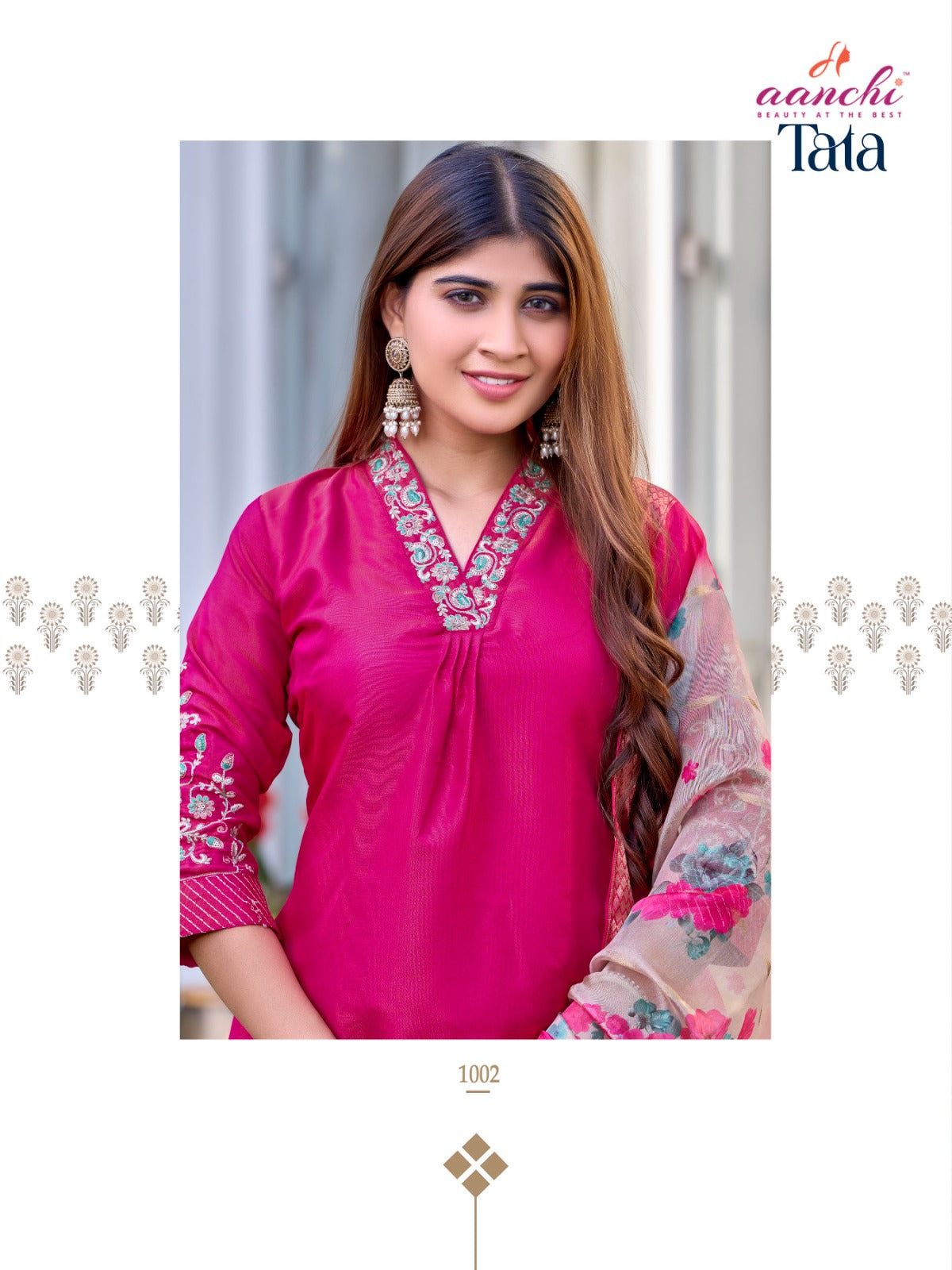 Tata Aanchi Shimmer Readymade Pant Style Suits Supplier India