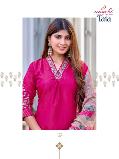 Tata Aanchi Shimmer Readymade Pant Style Suits Supplier India