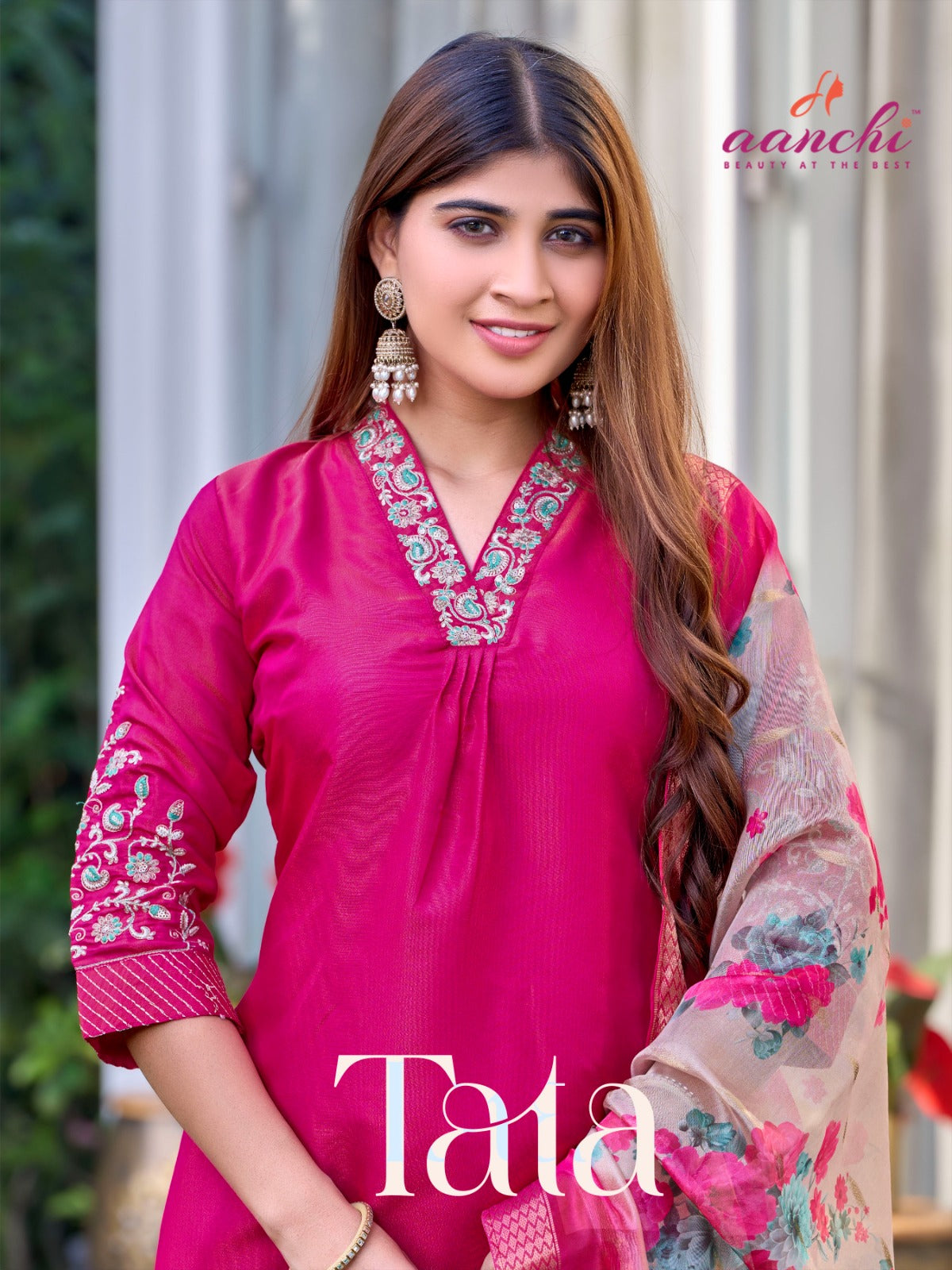 Tata Aanchi Shimmer Readymade Pant Style Suits Supplier India