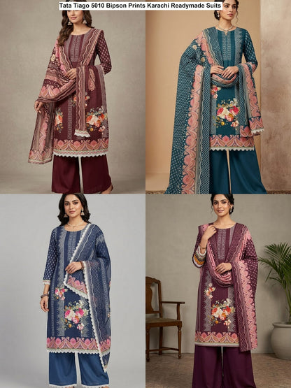Tata Tiago 5010 Bipson Prints Cotton Karachi Readymade Suits Exporter Ahmedabad
