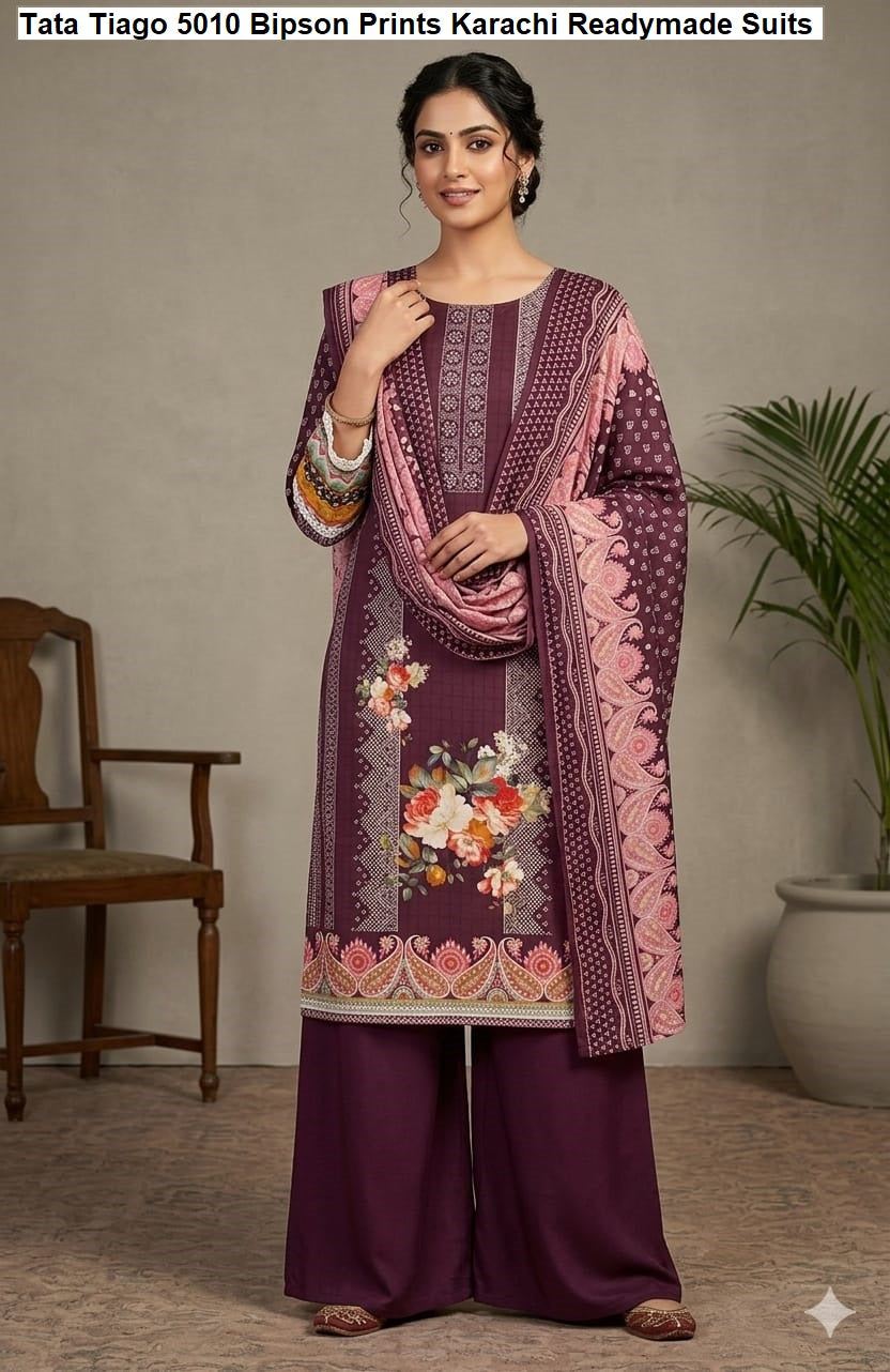 Tata Tiago 5010 Bipson Prints Cotton Karachi Readymade Suits Exporter Ahmedabad