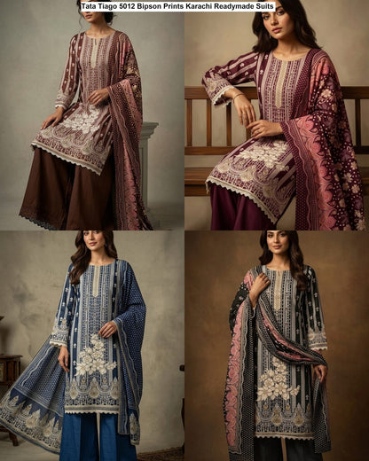 Tata Tiago 5012 Bipson Prints Cotton Karachi Readymade Suits Manufacturer Ahmedabad