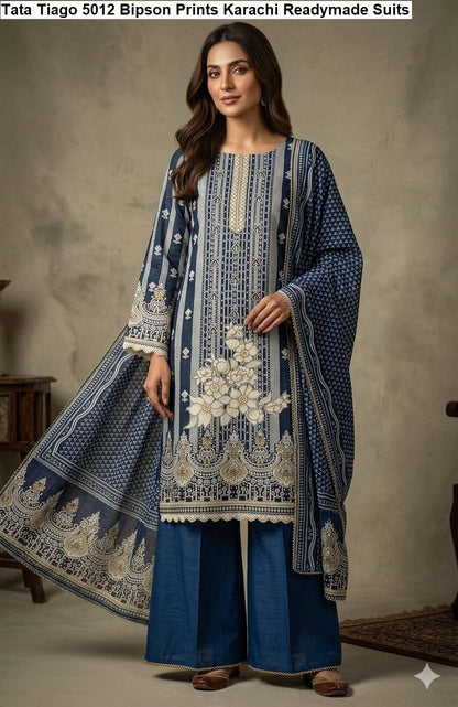 Tata Tiago 5012 Bipson Prints Cotton Karachi Readymade Suits Manufacturer Ahmedabad