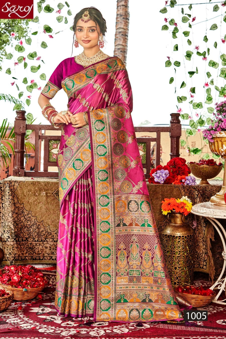 Tathastu Satin Silk Vol 2 Saroj Sarees Exporter Ahmedabad