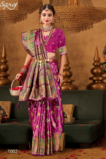 Tathastu Satin Silk Vol 4 Saroj Sarees Supplier Ahmedabad