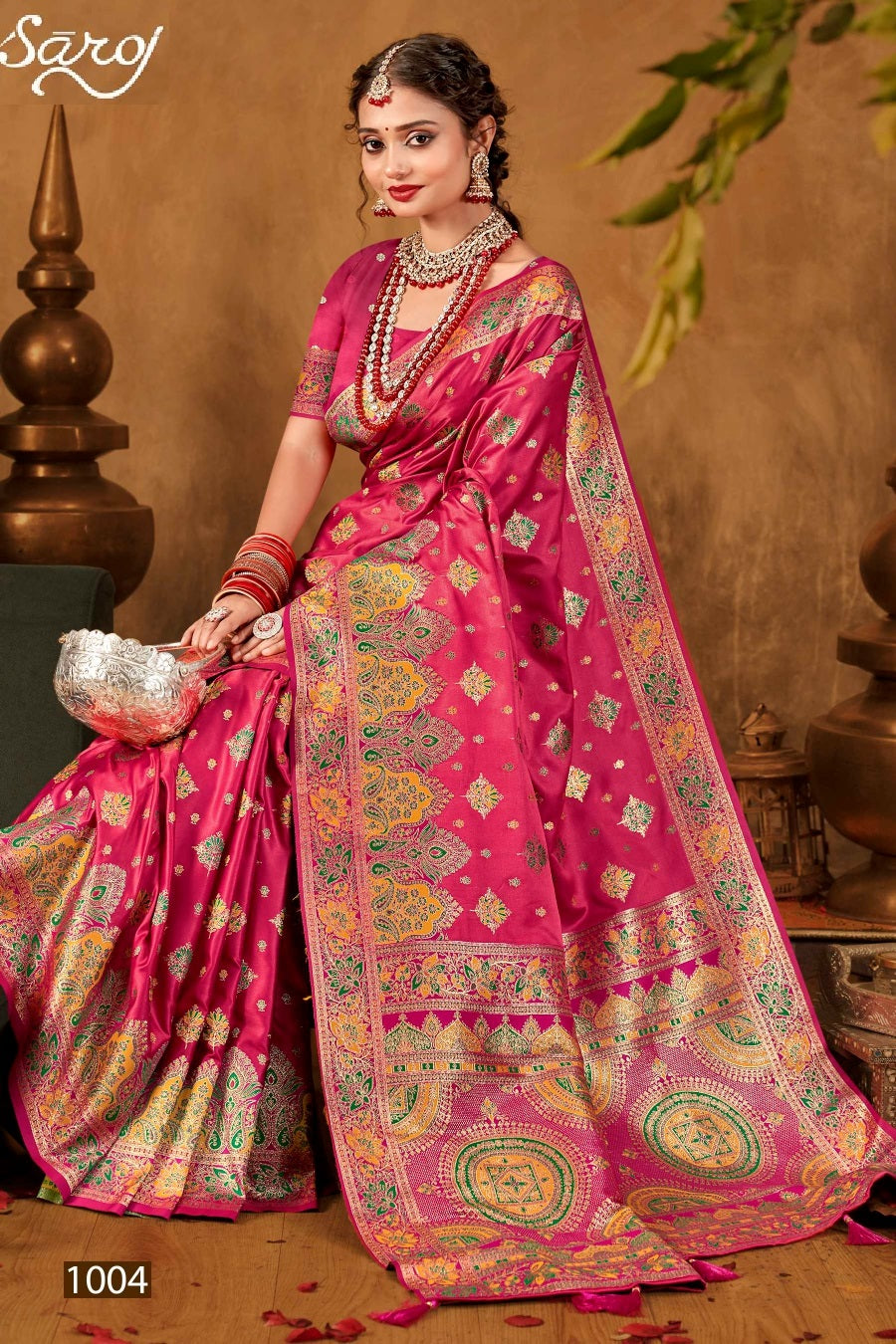 Tathastu Satin Silk Vol 4 Saroj Sarees Supplier Ahmedabad