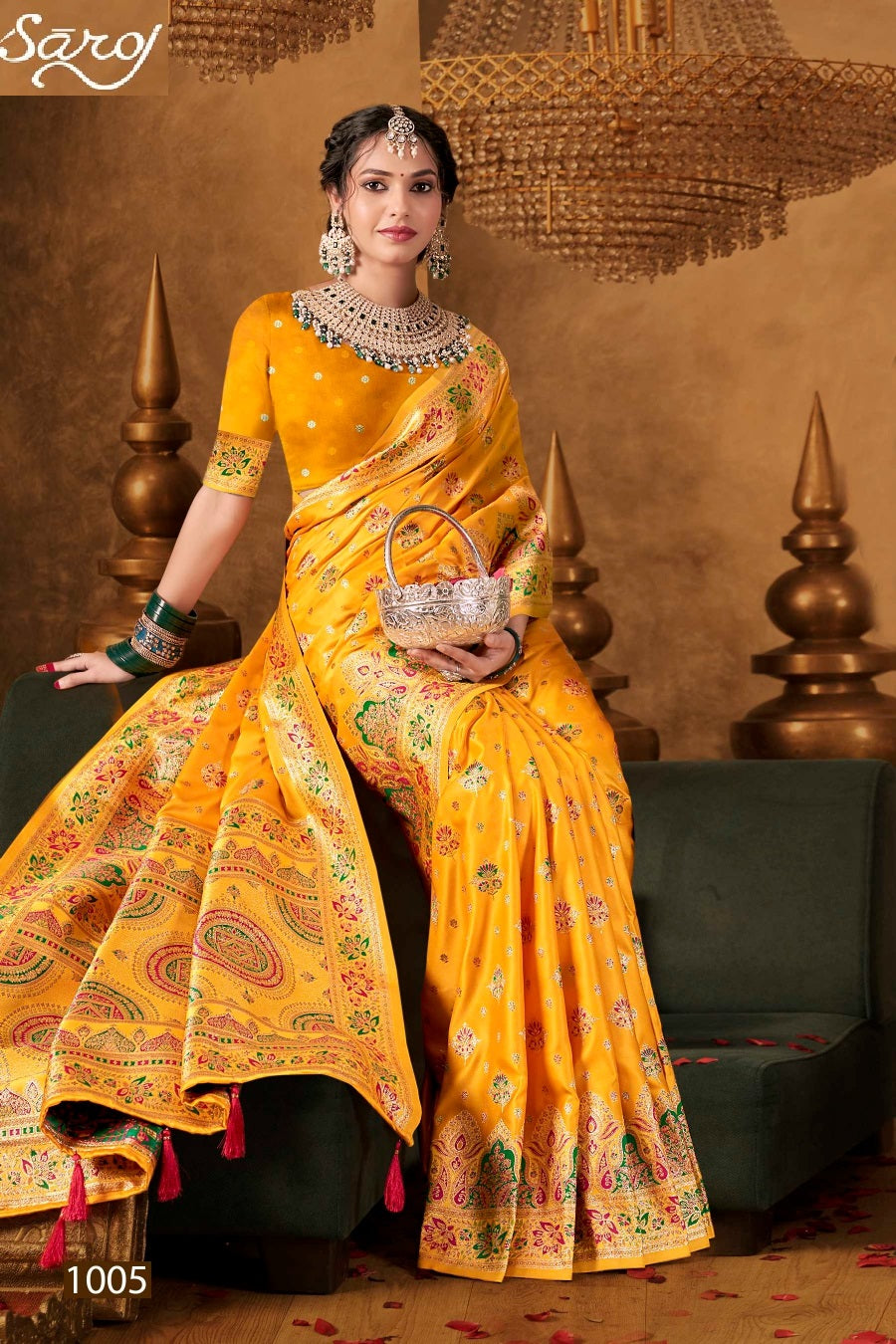 Tathastu Satin Silk Vol 4 Saroj Sarees Supplier Ahmedabad