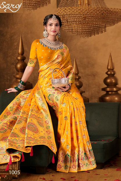Tathastu Satin Silk Vol 4 Saroj Sarees Supplier Ahmedabad