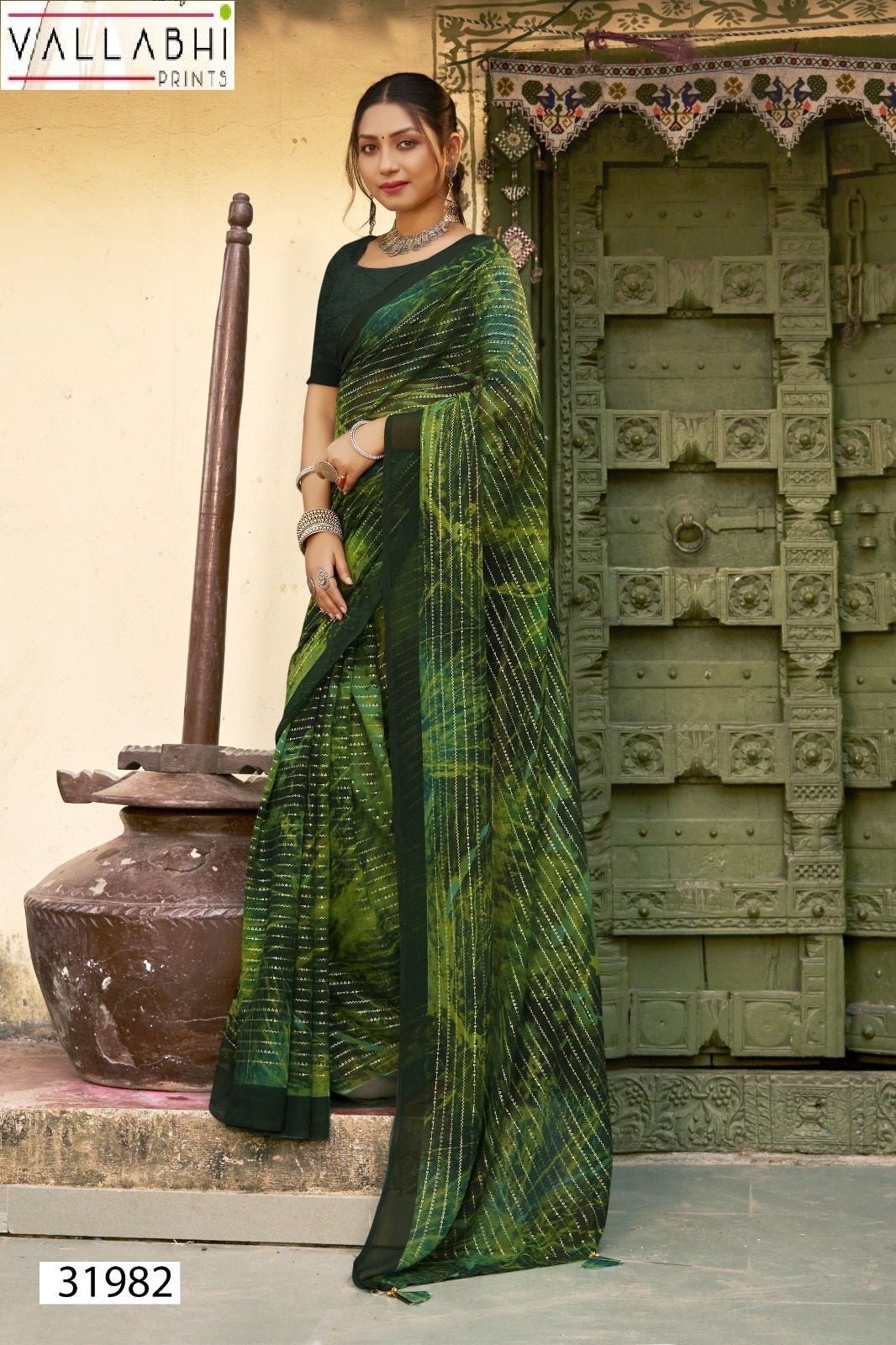 Tatvam Vallabhi Prints Georgette Sarees Supplier